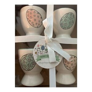 Grace Holiday Decor White and Green Egg Set